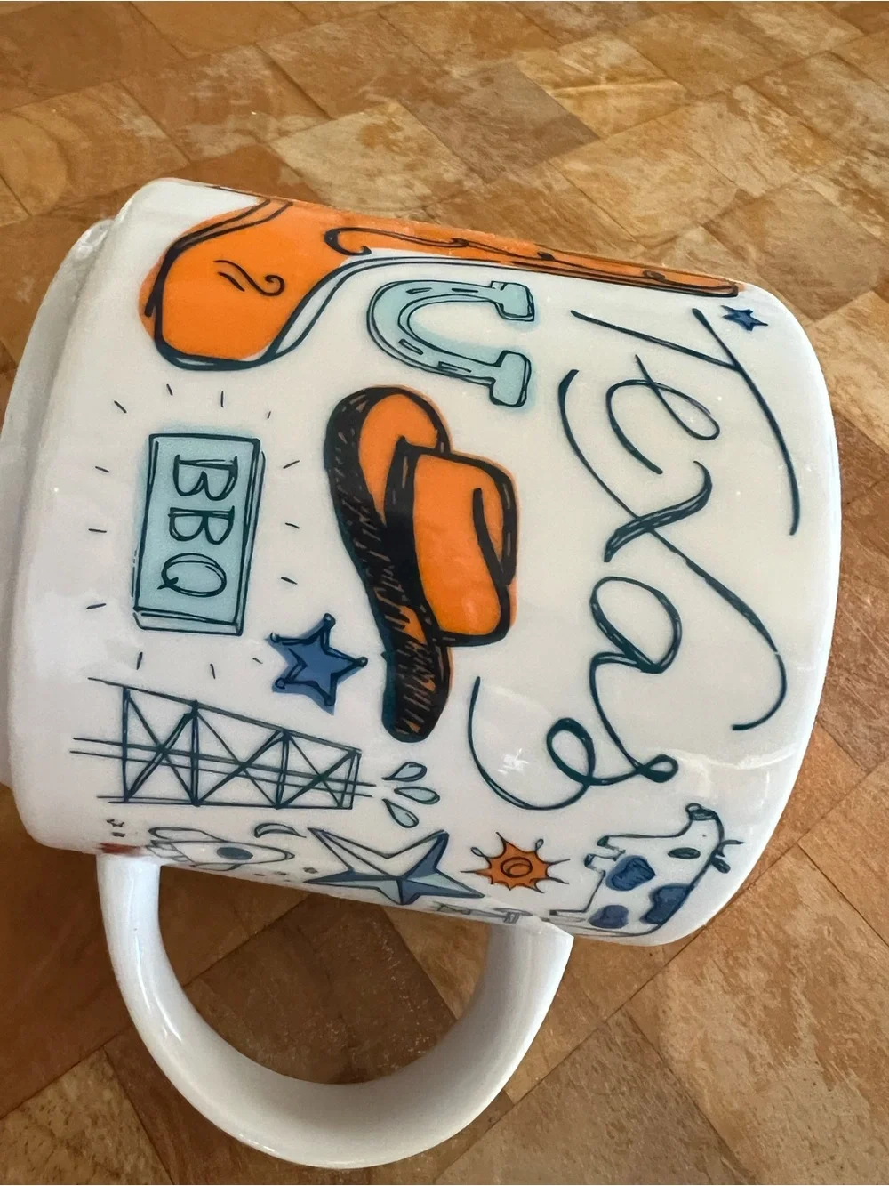 Starbucks White Mug with Black Logo Text